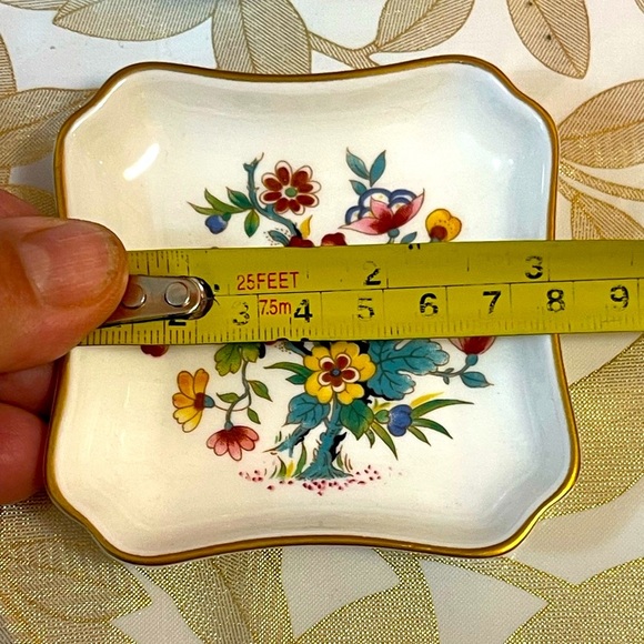 Set Of 2 Wedgwood Clementine Silver Tray  Dish 4.5”VTG Coalport Rose Pin Dish 3” - Picture 4 of 5